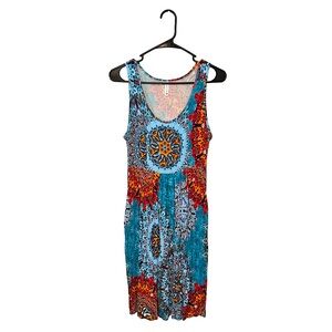 Jouica Multicolor Mandala Print Tank Midi Dress